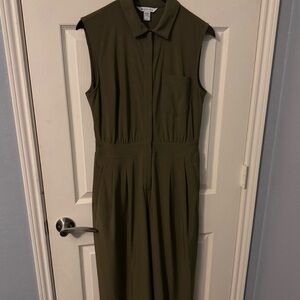 Athleta Olive Green Sleeveless Jumpsuit